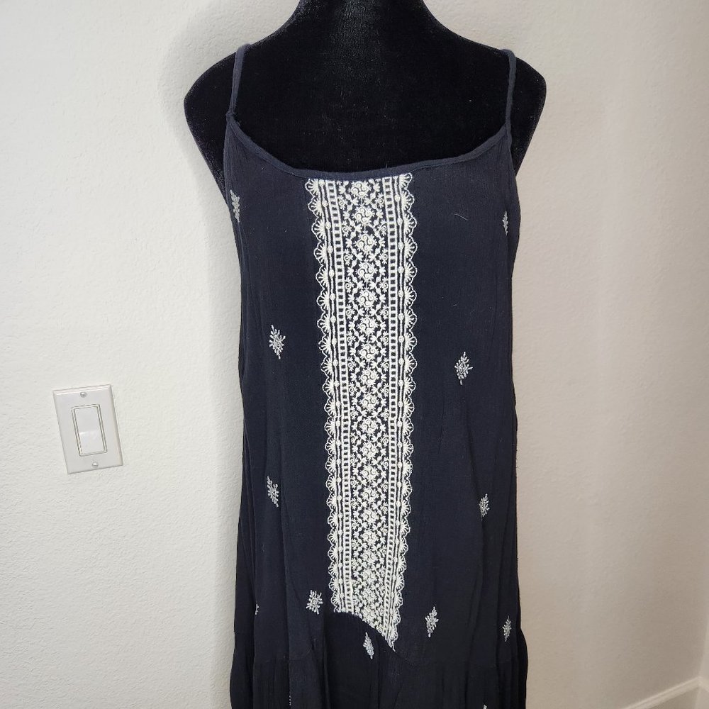 Pure by Exist black embroidered beach dress